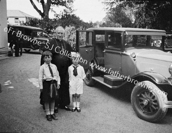 PAPAL LEGATE WITH BOYS AND CAR AT NUNCIATURE ?